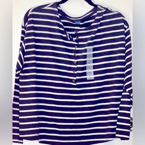 Old Navy Striped Blue and white Henley Shirt * Sz L *
* Brand New with Tags *